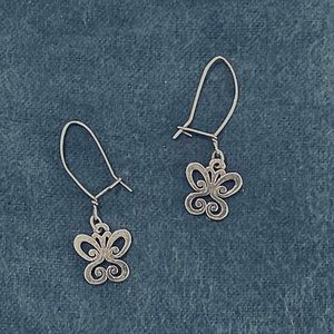 VERY RARE James Avery Spring Butterfly dangle earrings